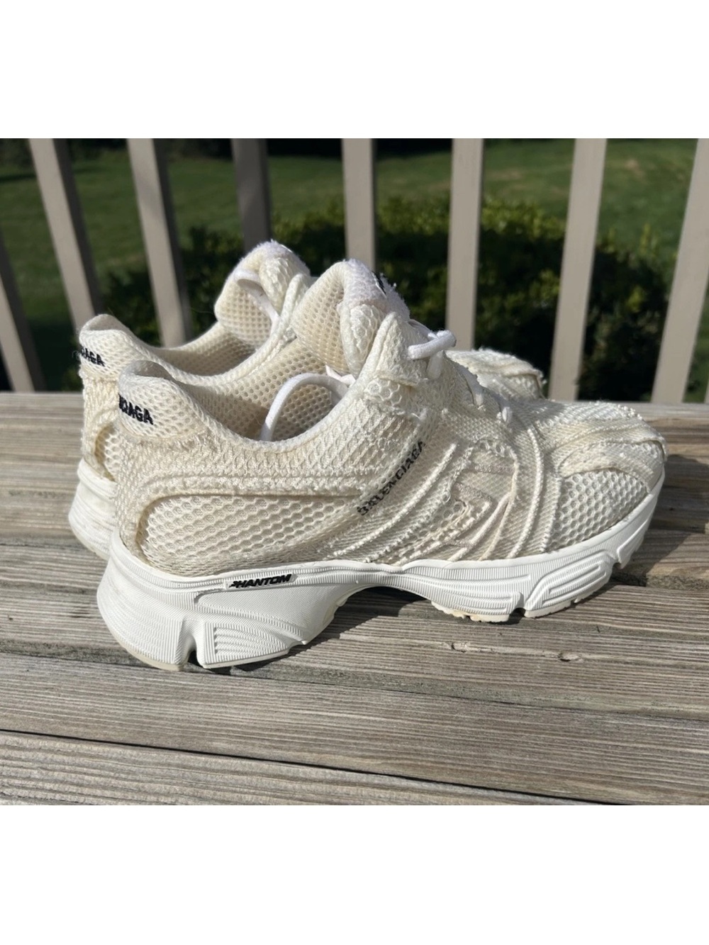 Balenciaga Phantom Sneakers EU 38 US 8 White Mesh Distressed Runner Italy